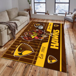 Auspiritmerch Hawthorn Football Personalized Fashion Carpet Rug Gift For Fans