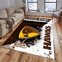Auspiritmerch Hawthorn Football Personalized Fashion Carpet Rug Gift For Fans