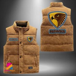Auspiritmerch Hawthorn Football Personalized Style Sleeveless Puffer Jacket Gift For Fans