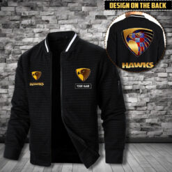 Auspiritmerch Hawthorn Football Personalized Zip Bomber Jacket For Fans