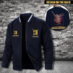Auspiritmerch Highlanders Personalized Zip Bomber Jacket For Fans
