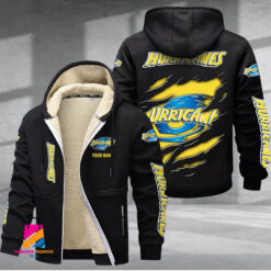 Auspiritmerch Hurricanes Personalized Hooded Fleece Thermal Cotton Jacket Gift For Fans
