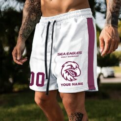 Auspiritmerch Manly Warringah Sea Eagles Custom Name And Number Short Pants Gift For Fans