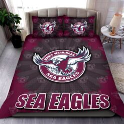 Auspiritmerch Manly Warringah Sea Eagles Personalized Bedding Set Gift For fans