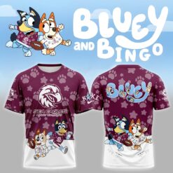 Auspiritmerch Manly Warringah Sea Eagles x Bluey and Bingo T Shirt Gift For Fans