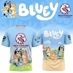 Auspiritmerch Manly Warringah Sea Eagles x Bluey T Shirt Gift For Fans