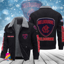 Auspiritmerch Melbourne Football Personalized Style Fleece Thermal Cotton Jacket