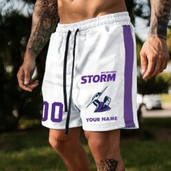 Auspiritmerch Melbourne Storm Custom Name And Number Short Pants Gift For Fans