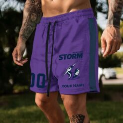 Auspiritmerch Melbourne Storm Custom Name And Number Short Pants Gift For Fans