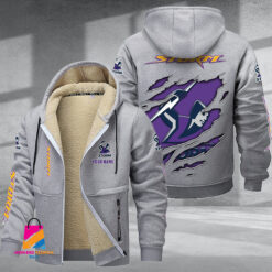 Auspiritmerch Melbourne Storm Personalized Hooded Fleece Thermal Cotton Jacket Gift For Fans