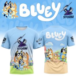 Auspiritmerch Melbourne Storm x Bluey T Shirt Gift For Fans