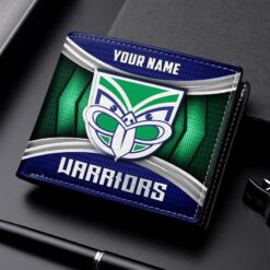 Auspiritmerch New Zealand Warriors Personalized Leather Wallet Gift For Fans
