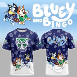 Auspiritmerch New Zealand Warriors x Bluey and Bingo T Shirt Gift For Fans