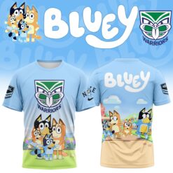 Auspiritmerch New Zealand Warriors x Bluey T Shirt Gift For Fans