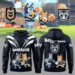 Auspiritmerch New Zealand Warriors x Bluey and Bingo Hoodie V2