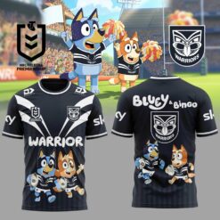 Auspiritmerch New Zealand Warriors x Bluey and Bingo Shirt V2