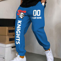 Auspiritmerch Newcastle Knights Custom Name And Number Long Pants Joggers Gift For Fans
