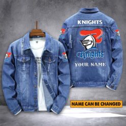 Auspiritmerch Newcastle Knights Personalized Denim Jacket Gift For Fans