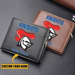 Auspiritmerch Newcastle Knights Personalized Zipper Folded Wallet For Fans