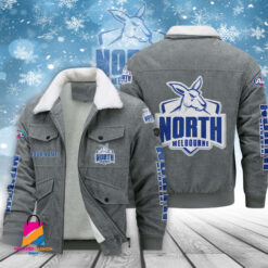 Auspiritmerch North Melbourne Football Personalized Style Fleece Thermal Cotton Jacket