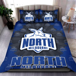 Auspiritmerch North Melbourne Personalized Bedding Set Gift For fans