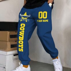 Auspiritmerch North Queensland Cowboys Custom Name And Number Long Pants Joggers Gift For Fans