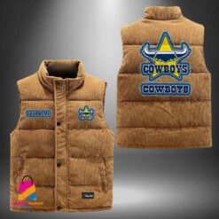 Auspiritmerch North Queensland Cowboys Personalized Style Sleeveless Puffer Jacket Gift For Fans