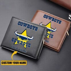 Auspiritmerch North Queensland Cowboys Personalized Zipper Folded Wallet For Fans