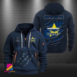 Auspiritmerch North Queensland Cowboys Sports Hoodie Zipper Gift For Fans