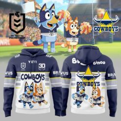Auspiritmerch North Queensland Cowboys x Bluey and Bingo Hoodie
