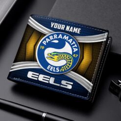 Auspiritmerch Parramatta Eels Personalized Leather Wallet Gift For Fans