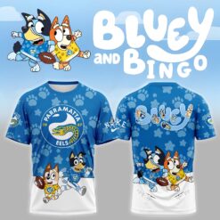 Auspiritmerch Parramatta Eels x Bluey and Bingo T Shirt Gift For Fans