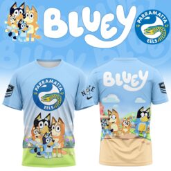 Auspiritmerch Parramatta Eels x Bluey T Shirt Gift For Fans