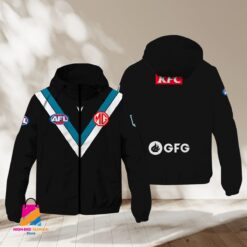 Auspiritmerch Port Adelaide Football Sports Windbreaker Jacket For Fans