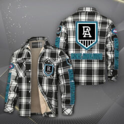 Auspiritmerch Port Adelaide Power Fleece Thermal Cotton Jacket Gift For Fans