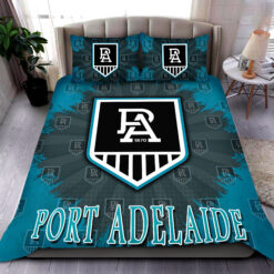 Auspiritmerch Port Adelaide Power Personalized Bedding Set Gift For fans