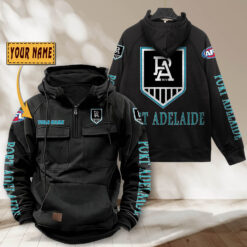Auspiritmerch Port Adelaide Power Personalized Sports Hoodie Zipper Gift For Fans