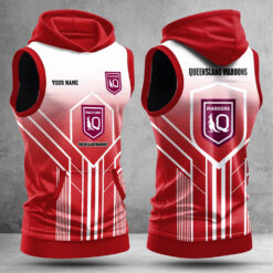 Auspiritmerch Queensland Maroons Hooded Tank Top Gift For Fans