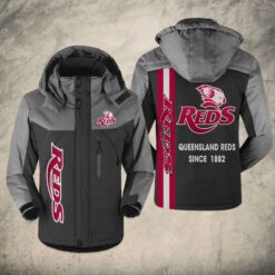 Auspiritmerch Queensland Reds Parka Windbreaker Jacket Gift For fans