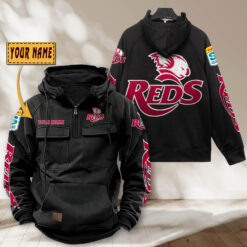 Auspiritmerch Queensland Reds Personalized Sports Hoodie Zipper Gift For Fans