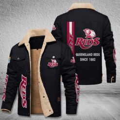 Auspiritmerch Queensland Reds Style Fleece Thermal Cotton Jacket