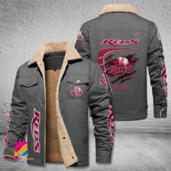 Auspiritmerch Queensland Reds Style Fleece Thermal Cotton Jacket