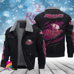 Auspiritmerch Queensland Reds Style Fleece Thermal Cotton Jacket