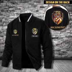 Auspiritmerch Richmond Tigers Personalized Zip Bomber Jacket For Fans
