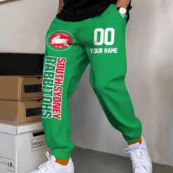 Auspiritmerch South Sydney Rabbitohs Custom Name And Number Long Pants Joggers Gift For Fans