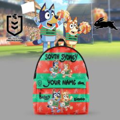 Auspiritmerch South Sydney Rabbitohs Edition x Bluey and Bingo Back Pack  Custom Name For Fans