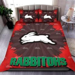 Auspiritmerch South Sydney Rabbitohs Personalized Bedding Set Gift For fans