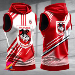 Auspiritmerch St. George Illawarra Dragons Hooded Tank Top Gift For Fans