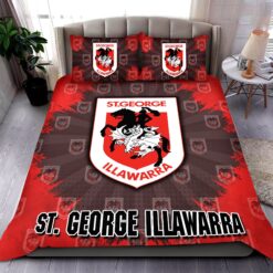 Auspiritmerch St. George Illawarra Dragons Personalized Bedding Set Gift For fans