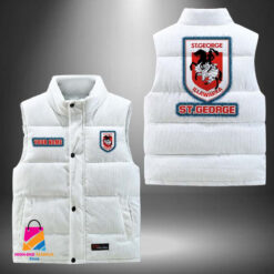 Auspiritmerch St. George Illawarra Dragons Personalized Style Sleeveless Puffer Jacket Gift For Fans